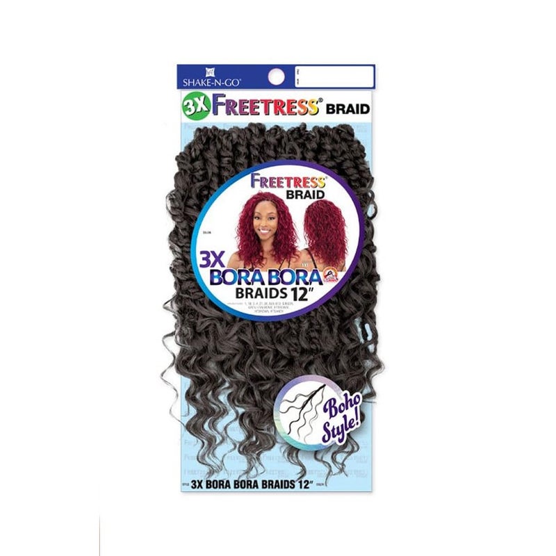 Shake-N-Go Shake N Go Freetress Crochet Hairs - 3X Bora Bora Braids 12" (27) - Image 3